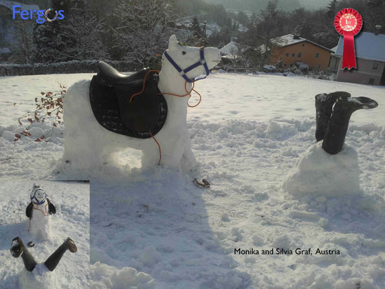 Fergus Snow Horse contest winner Monika Graf